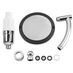 5.5In High Pressure Shower Head Stainless Steel Powerful Energy Bath Heads Water Saving 360otating Round Showerhead