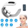 4 Head EMS Neck Massager with Heat Cordless Cervical Neck Massager EMS Neck Massager with 6 Modes 20 Intensity Levels Remote Control Voice Prompt