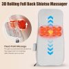 Full Back Massager With Rolling Kneading Nodes Soothing Heating 3D Deep Tissue Shiatsu Chair Massage Pad For Lumbar Upper Lower Back Gift For Women Me