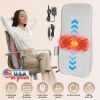 Full Back Massager With Rolling Kneading Nodes Soothing Heating 3D Deep Tissue Shiatsu Chair Massage Pad For Lumbar Upper Lower Back Gift For Women Me