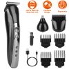 3 in 1 Rechargeable Hair Clipper Cordless Hair Trimmer Shaver Electric Razor Beard Trimmer Nose Hair Trimmer