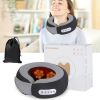2 In 1 Neck Massager Pillow with Heat Electric Memory Foam Travel Pillow Shiatsu Neck Massager with 3 Speeds Timer for Home Office Travel