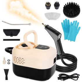 1500W Handheld High Temperature and Pressure Steamer Cleaner with 1200ML Tank 8 Accessories 6 Steam Levels Digital Display Handle Control for Dirt Gre