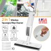 Microfiber Spray Mops Water Spraying Window Squeegee Mop Cleaner With a 400ml Refillable Bottle and 2 Reusable Microfiber Pads Flat Mop for Tile Car W