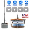 Spin Mop and Bucket System Includes Dual Compartment Mop Bucket 4Pcs Thick Washable Microfiber Mop Pads for Home Cleaning