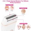 Women's Shaver Electric Hair Remover Body Razor Cordless Bikini Trimmer Rechargeable Wet Dry Epilator for Leg Arm