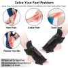 Plantar Fasciitis Night Splint Brace Adjustable Ankle Brace Support Dorsal Night Splint Foot Drop Orthotic Brace for Right or Left Foot Pain Relief