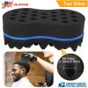 Double Sided Barber Sponge Hair Brush Comb Dreads Locking Twists Coil Afro Curl Wave Braids