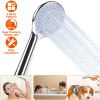 Handheld Shower Head Powerful 4.25in High Pressure Rain Showerhead with 4 Spray Settings Easy Installation