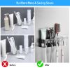 4 Slots Multifunctional Wall Mount Toothbrush Holder Rack Organizer Shelf No Drilling