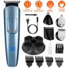 5-In-1 MenàBeard Trimmer Cordless Hair Clipper Electric Waterproof Shaver Grooming Kit w/ LED Display for Nose Ear Facial Hair