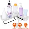 180otatable Bathroom Corner Caddy Shelf No Drilling Wall-Mounted Storage Rack for Toiletries