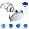 Shower Head with Filter 20 Stage High-Pressure Round Shower Head 4.33in Powerful Rain Shower Head with 5 Modes 360otatable for Remove Chlorine and