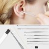 8 Pcs Ear Picks Set Stainless Steel Earwax Removal Tool Ear Curette Ear Cleansing Tool w/Cleaning Brush Storage Box