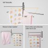 4-Arm Wall-Mounted Swivel Towel Rack Rail 304 Stainless Steel Swing Towel Hanger Holder 13in Swing Towel Bar