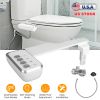 Bidet Attachment for Toilet Non-Electric Fresh Water Bidet Sprayer Toilet Seat Attachment with Dual Nozzles Water Flow Control Self-Cleaning Mode
