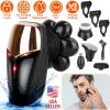 5 In 1 Electric Rotary Razor for Bald Men Rechargeable Cordless Head Beard Trimmer Shaver Kit IPX6 Waterproof Dry Wet Grooming Kit with 3 Combs