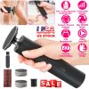 Electric Foot Callus Remover 2 in 1 Rechargeable Foot File Nail Grinder Dead Skin Pedicure Tool Machine with 2 Grinding Heads Total 30Pcs Replaceable