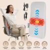 Full Back Massager With Rolling Kneading Nodes Soothing Heating 3D Deep Tissue Shiatsu Chair Massage Pad For Lumbar Upper Lower Back Gift For Women Me