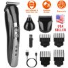 3 in 1 Rechargeable Hair Clipper Cordless Hair Trimmer Shaver Electric Razor Beard Trimmer Nose Hair Trimmer