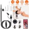 Ear Endoscope Wax Remover Tool HD Remover Ear Pick Camera Otoscope Cleaner Spoon with 6Pcs LED Lights