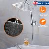 8Inch Square Shower Head High Pressure Rain Stainless Steel Rainfall Shower Head Polished Chrome Ultra-Thin Water Saving