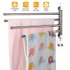 4-Arm Wall-Mounted Swivel Towel Rack Rail 304 Stainless Steel Swing Towel Hanger Holder 13in Swing Towel Bar