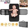 Portable Changing Pad Foldable Diaper Changing Pad Kit Waterproof Wipeable Changing Mat Stain Resistant Travel Changing Mat Bag
