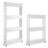 iMounTEK 3 Tiers Slim Storage Cart Mobile Rolling Shelf Unit Narrow Space Shelf for Kitchen Bathroom Pantry Laundry Garage Office