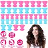 40Pcs Silicone Hair Curler Hair Roller No Heat Clip Hair Styling Tool 20x1.97in Large 20x1.57in Small Curler