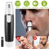 Electric Nose Ear Hair Trimmer Washable 360otating Nose Hair Shaver Remover w/Brush