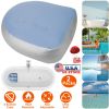 2Pcs Spa Booster Seats Inflatable Hot Tub Spa Cushion Relaxation Massage Mat Back Support Bath Spa Pad w/4 Suction Cups