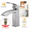 Bathroom Sink Faucet Waterfall Basin Faucet One Handle/Hole Cold/Hot Mixer Tap Chrome Finish Basin Sink Tap