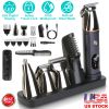 All In One Beard Trimmer for Men With 5 Trimmer Heads IPX5 Waterproof Electric Razor For Face Nose Body Beard Cordless Hair Shaver Clipper Grooming Ki