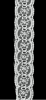 White 1 3/4 Inch Embroidered Sheer Lace Trim, 3 Yards, For Apparel, Home Decorating, and Crafts