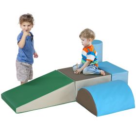 Soozier 5-Piece Soft Foam Play Equipment for Toddlers, Colorful Crawl & Climb Activity Playset