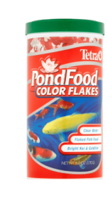 TetraPond PondFood Color Flakes, Color-Enhancing Flaked Fish Food for Small Ponds, 6 Oz.