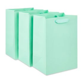 Way To Celebrate Large Mint Gift Bags – 3 Count Pack Of 7 x 10 Inch Paper Gift Bags With Handles For Birthdays And Special Occasions