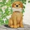 Mainstays Outdoor Labrador With Bone Garden Statuary, Weather-Resistant Dog Decor, 6.625 In L × 5.5 In W × 11.25 In H