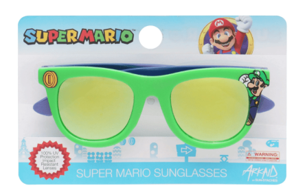 Green Kids UV Sunglasses – Ages 3-9 – Impact-Resistant Luigi Style Sun Glasses for Outdoor Play