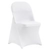 100PCS White Stretch Spandex Folding Chair Covers for Wedding Party Dining