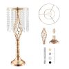 10PCS 55cm/21.65' Tall Crystal Wedding Flower Stand Vase for Party Decor