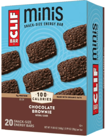 CLIF BAR Minis - Chocolate Brownie Flavor - Made with Organic Oats - 4g Protein - Non-GMO - Plant Based - Snack-Size Energy Bars - 0.99 oz. (20 Pack)