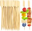 Bamboo Skewers for Appetizers, [4.7 Inch, 300PCS] Long Cocktail Picks Fancy Toothpicks for Appetizers