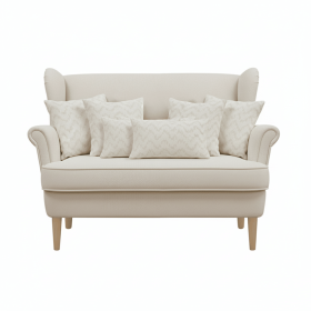 SOGA 6PC 45cm Square & 30x50cm Rectangular Lumbar Pillow Cover Set â€“ Cream Chevron Embroidered Decorative Cushions for Sofa and Bed