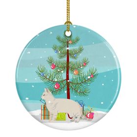 NEW American Shorthair Cat Christmas Ceramic Ornament Christmas Tree Hanging Decorations for Home Christmas Holiday, Party, Gift, 3 in, Multicolor