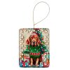 Vizsla Christmas Porcelain Ornament Christmas Tree Hanging Decorations for Home Christmas Holiday, Rectangle, Gift, Multicolor