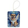 Border Terrier My Angel Porcelain Ornament Christmas Tree Hanging Decorations for Home Christmas Holiday, Rectangle, Gift, Multicolor