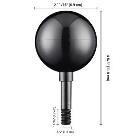 2pcs Flag Pole Top Ball, Black | 22BAL001-BLACK Upgraded Version