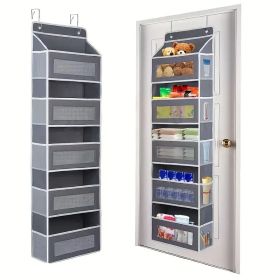 Fabric Hanging Storage Organizer with 5 Large Pockets, Over-the-Door Closet and Shoe Organizer for Bedroom, Bathroom, Pantry, and Home Storage